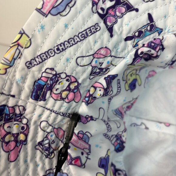 Sanrio Characters Gray Bucket Hat Adult Detachable Adjustable Strap Pocket - Picture 9 of 12